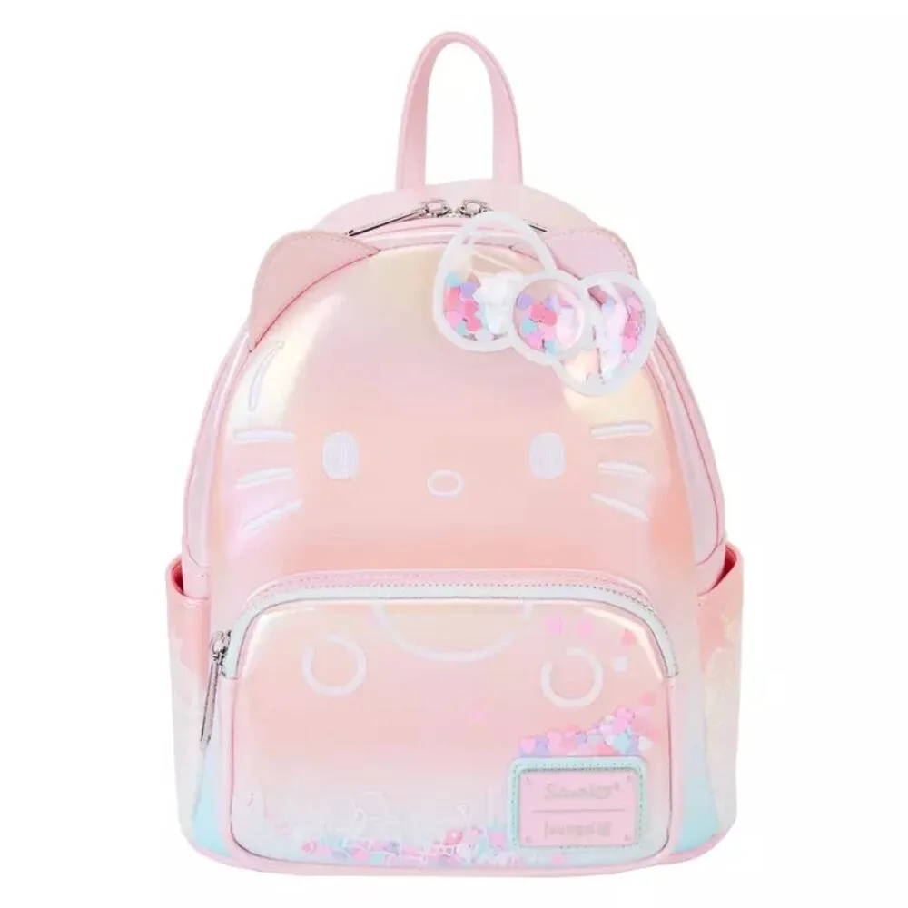 Hello Kitty Loungefly Sanrio 50th Anniversary Clear Pink Mini Backpack NWT - Picture 1 of 12